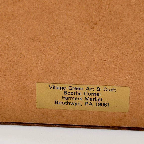 Vintage Straw Art Birds Gold Bamboo Frame Handmade Natural Fiber Artwork 11x10 - Picture 9 of 11